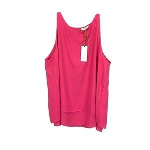 Saint Tropez West NWT Womens Pink Sleeveless Tunic Top